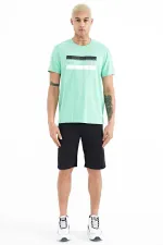 Tommylife Wholesale Donald Trump Crew Neck Standard Fit Printed Men's T-Shirt 88217 Aqua Green