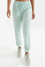 Pantalon de jogging Tommylife Wholesale vert aqua à cordon de serrage pour femme - 94620