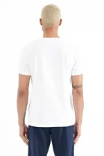 Tommylife Wholesale Oscar Crew Neck Standard Fit Printed Men's T-Shirt 88226 White
