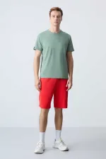 Tommylife Toptan Comfort Fit Basic Erkek Şort 81278 Fiesta