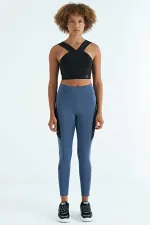 Tommylife Toptan Siyah Logo Baskılı Dar Kalıp Dalgıç Kumaş Kadın Büstiyer - 97259