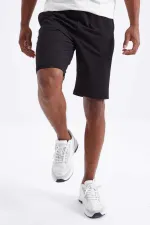 Short basique pour homme Tommylife, noir, à lacets, coupe standard - 81212