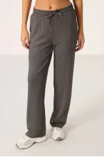 Survêtement tunique à capuche surdimensionné pour femme, texture douce, vente en gros Tommylife - 95348 Gris foncé