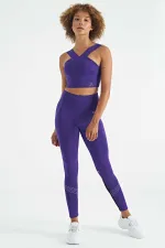 Bustier Tommylife pour femme, coupe ajustée, imprimé logo violet foncé - 97259