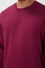 Tommylife Toptan Rahat Kalıp Basic Erkek Eşofman Takım 85263 Erguvan