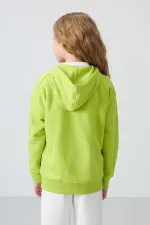 Sweat-shirt à capuche Tommylife pour filles de 7 à 15 ans, coupe standard, vert citron, référence 75149.