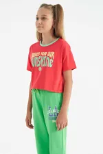 T-shirt Tommylife Wholesale Rose Gold Printed Round Neck Oversize Short Sleeve Girls - 75111