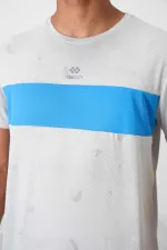 Tommylife Toptan O Yaka Standart Kalıp Aktif Spor Erkek T-Shirt 88398 Taş