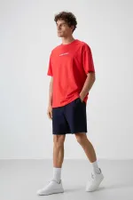 Tommylife Toptan O Yaka Oversize Baskılı Erkek T-Shirt 88372 Fiesta