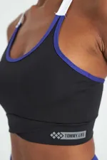 Bustier noir à bretelles fines Tommylife pour femme avec détail au dos - 97254