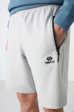 Short basique Tommylife pour homme, coupe standard, référence 81136, couleur pierre.