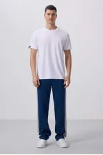 T-shirt basique Tommylife Wholesale à col rond et coupe standard pour homme, référence 87911, blanc