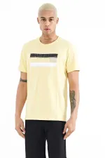 Tommylife Wholesale Donald Trump Crew Neck Standard Fit Printed Men's T-Shirt 88217 Yellow