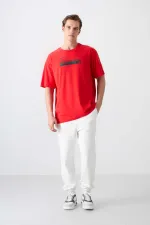 Tommylife Toptan O Yaka Oversize Baskılı Erkek T-Shirt 88334 Fiesta