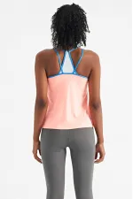 Débardeur de sport pour femme Tommylife, rose pâle, dos à double bretelle, coupe standard - 97258