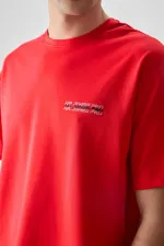 Tommylife Wholesale Crew Neck Oversize Printed Men's T-Shirt 88375 Fiesta