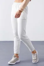 Tommylife Wholesale Ecru High Waist Jogger Comfortable Form Skinny Leg Women's Tracksuit Bottom - 94566