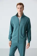 Ensemble de survêtement Tommylife Wholesale Relaxed Fit Basic pour homme, vert forêt, réf. 85260