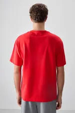 Tommylife Wholesale Crew Neck Oversize Printed Men's T-Shirt 88375 Fiesta