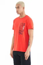 Tommylife Wholesale Men's Crew Neck Standard Fit Printed T-Shirt 88208 Fiesta