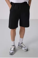 Short chino extensible léger, coupe standard, tissé, Tommylife Wholesale 81290 Noir