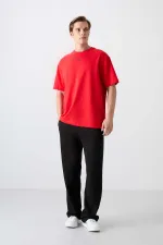 Tommylife Toptan O Yaka Oversize Baskılı Erkek T-Shirt 88343 Fiesta