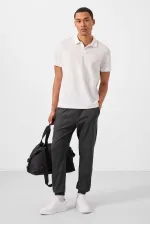 Pantalon chino extensible léger, coupe standard, tissé, Tommylife Wholesale, 82176, anthracite