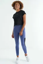 Tommylife Wholesale Black Logo Print Crew Neck Drop Sleeve Oversize Women's Crop T-Shirt - 97262