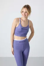 Ensemble bustier et legging taille haute slim fit Tommylife Wholesale 95333 Violet