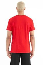 T-shirt homme Tommylife Wholesale Boris, col rond, coupe standard, imprimé, rouge, référence 88206