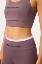 Tommylife Wholesale High Waist Slim Fit Women's Bustier and Leggings Set 95333 Rose Pink