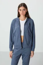 Survêtement à capuche pour femme Tommylife, modèle standard, vente en gros, 95306, pétrole