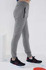 Tommylife Toptan Gri Melanj Erkek Çocuk Jogger Fermuarlı Cep Standart Kalıp Manşetli Eşofman Alt - 64042 Tommylife Toptan Gri Melanj Erkek Çocuk Jogger Fermuarlı Cep Standart Kalıp Manşetli Eşofman Alt - 64042