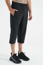 Tommylife Toptan Standart Kalıp Aktif Spor Erkek Kapri 83096 Siyah