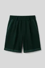 Short basique oversize vert pin Tommylife pour homme avec ceinture - 81285