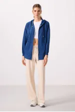 Sweat-shirt tunique oversize à capuche en tissu doux Tommylife Wholesale pour femme - 97302 Parliament