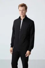 Tommylife Wholesale Casual Fit Basic Men's Tracksuit Set 85260 Black