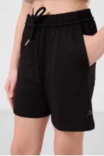 Tommylife Toptan Pamuklu Yumuşak Dokulu Standart Fit Basic Kız Çocuk Şort Takım 75184 Siyah