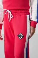 Ensemble de survêtement Tommylife Wholesale pour filles de 7 à 15 ans, col rond, coupe standard, réf. 75165 Viva Red