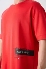 Tommylife Wholesale Crew Neck Oversize Printed Men's T-Shirt 88322 Fiesta