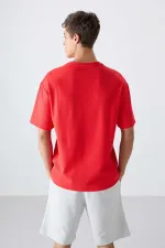 Tommylife Wholesale Crew Neck Oversize Printed Men's T-Shirt 88336 Fiesta