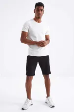 Short basique pour homme Tommylife, noir, à lacets, coupe standard - 81212