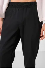 Pantalon chino extensible léger tissé coupe standard Tommylife Wholesale pour homme 82177 Noir