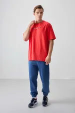 Tommylife Toptan O Yaka Oversize Baskılı Erkek T-Shirt 88358 Fiesta