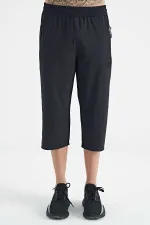 Tommylife Wholesale Standard Fit Active Sport Men's Capri Pants 83096 Anthracite