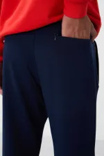 Tommylife Toptan Dar Kalıp Klasik Paça Erkek Eşofman Alt 84669 İndigo