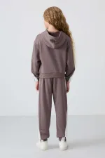 Ensemble de survêtement à capuche oversize pour filles Tommylife (7-15 ans), marron, référence 75166