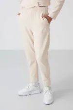 Ensemble de survêtement en polaire à col montant Tommylife Wholesale Serverer Boy, beige, référence 11218