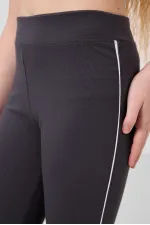 Ensemble de leggings Tommylife Wholesale Cotton à col rond, coupe standard et jambes évasées pour filles, référence 75192, blanc anthracite