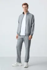 Ensemble de survêtement basique pour homme Tommylife Wholesale, coupe décontractée, gris chiné 85260